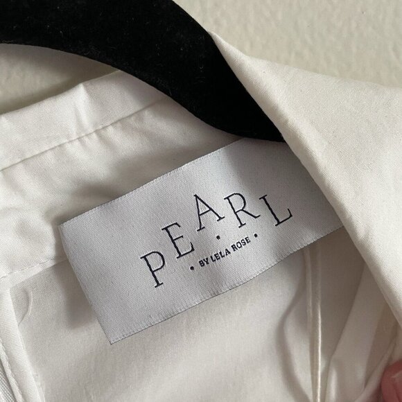 Pearl By Lela Rose Women 8 Black Checked Short Sleeve Poplin Combo Top NWT - Picture 6 of 13